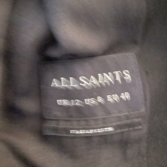 All Saints  NWT black wool coat US8 - Picture 6 of 7